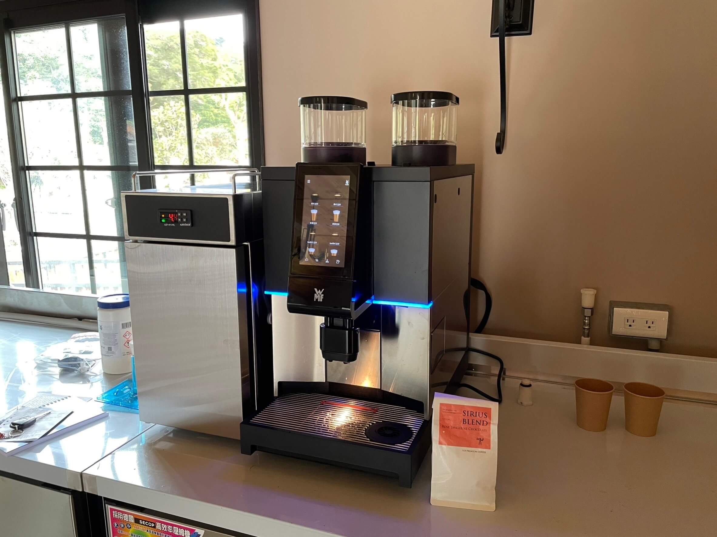 桃園大溪蘇家莊園購買WMF1300S雙豆槽咖啡機2023年11月啡事安裝
