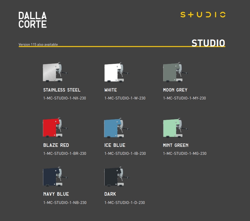 Dalla Corte STUDIO英文版DM機台側面板殼照片各種顏色可選