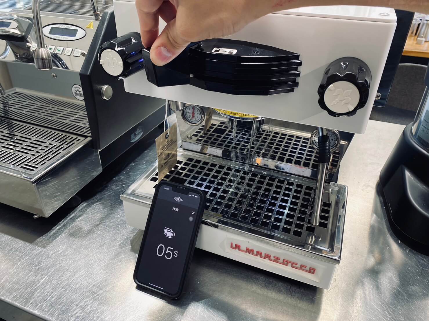 啡事LaMarzocco mini 半自動機械撥桿