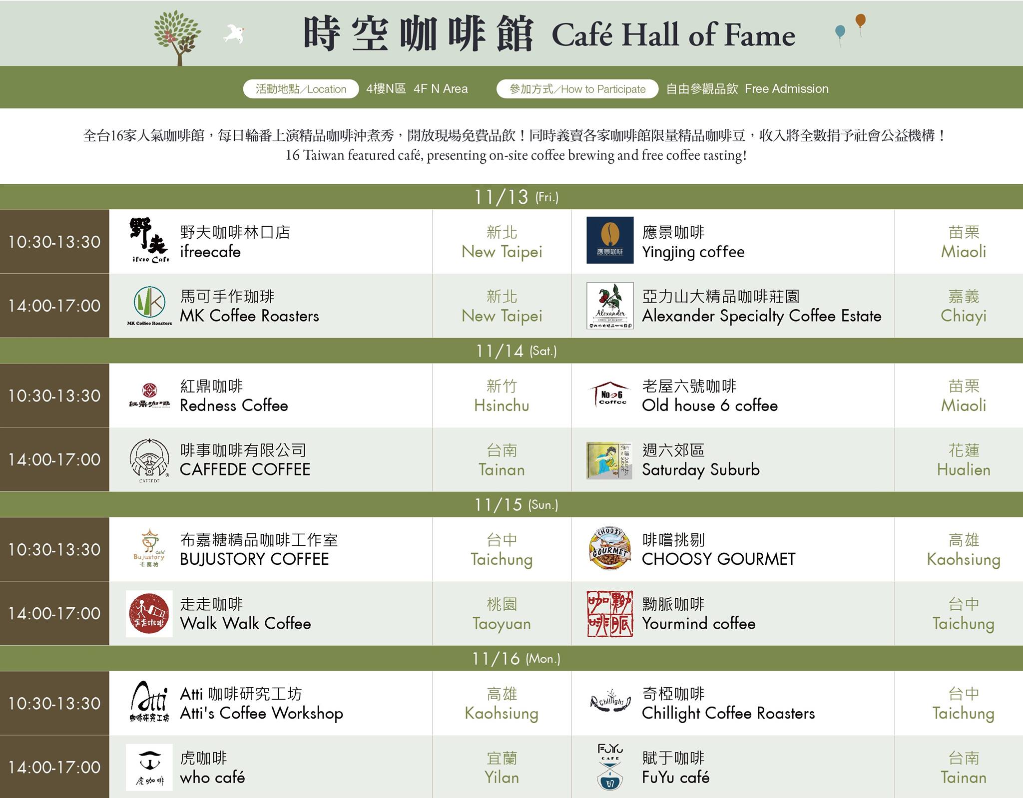 2020咖啡展時空咖啡館場次內容 啡事咖啡
