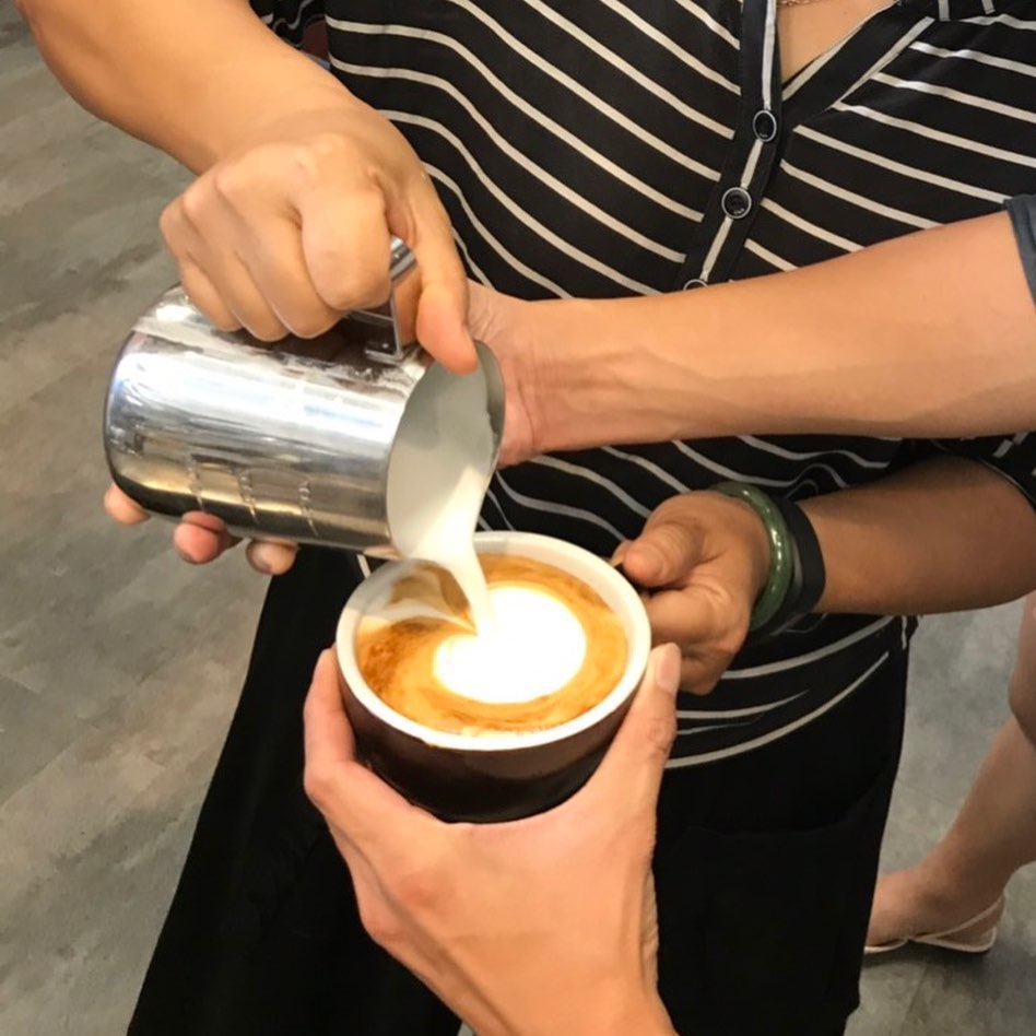 啡事義式咖啡課程實拍 latte art 咖啡拉花 教學